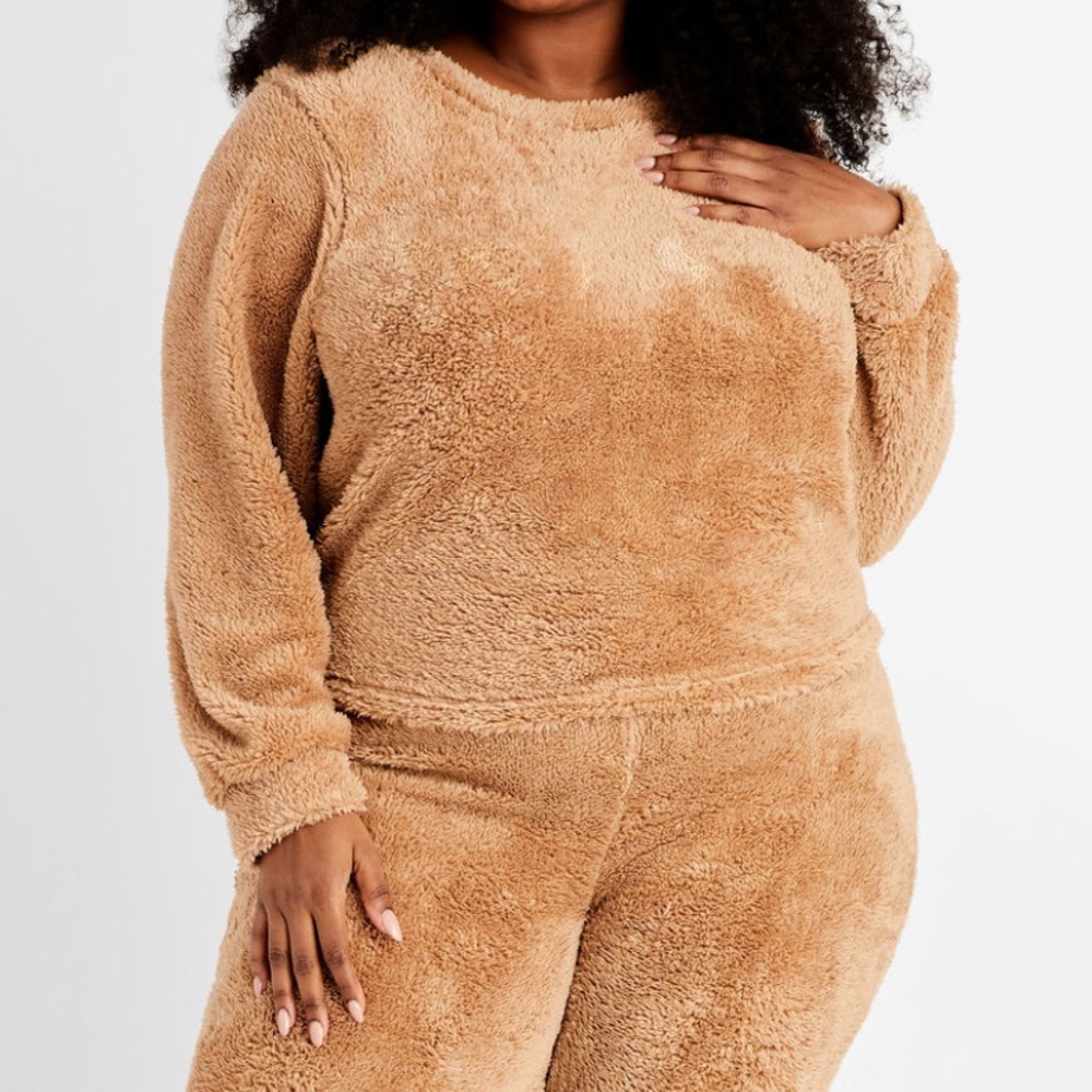 Ashley Stewart Cozy Lounge Teddy Sweatshirt NWT